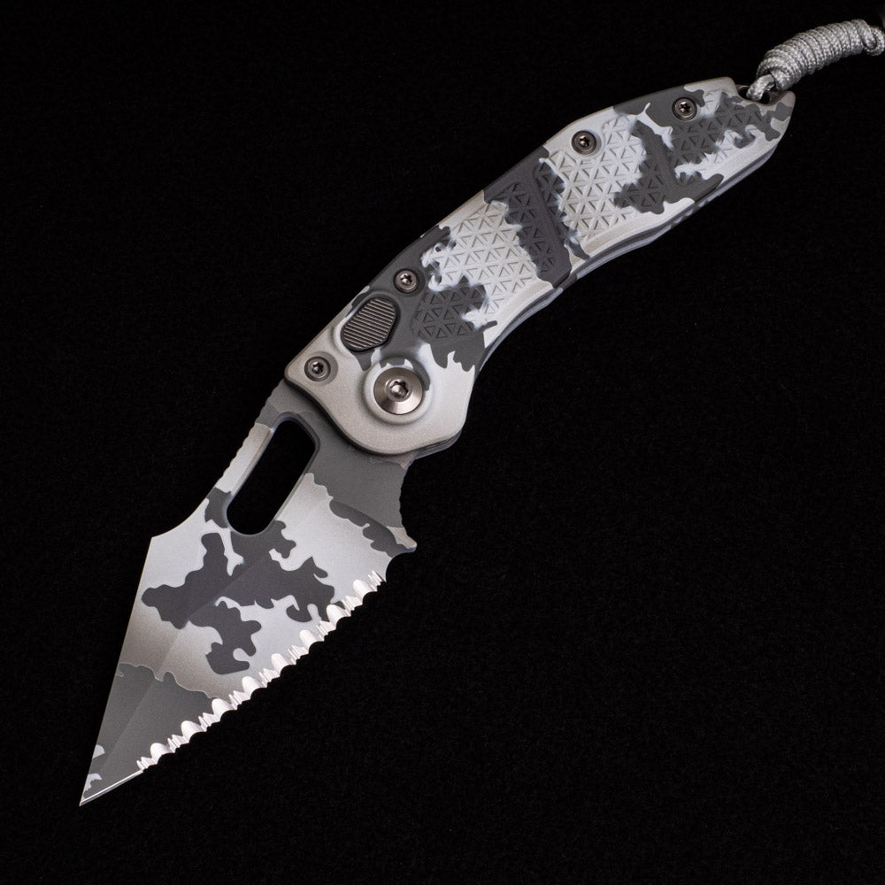 Microtech - Borka Blades Design Stitch – A S-E Signature Series Arctic Camo Full Serrated 169-3 ACS