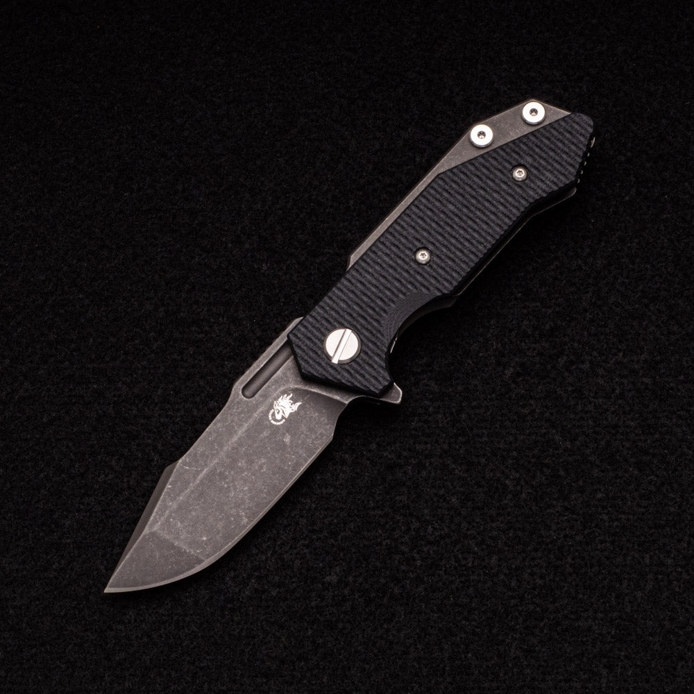 Hinderer Knives Halftrack - Harpoon Spanto S45VN Blade - Tri-way - Battle Black