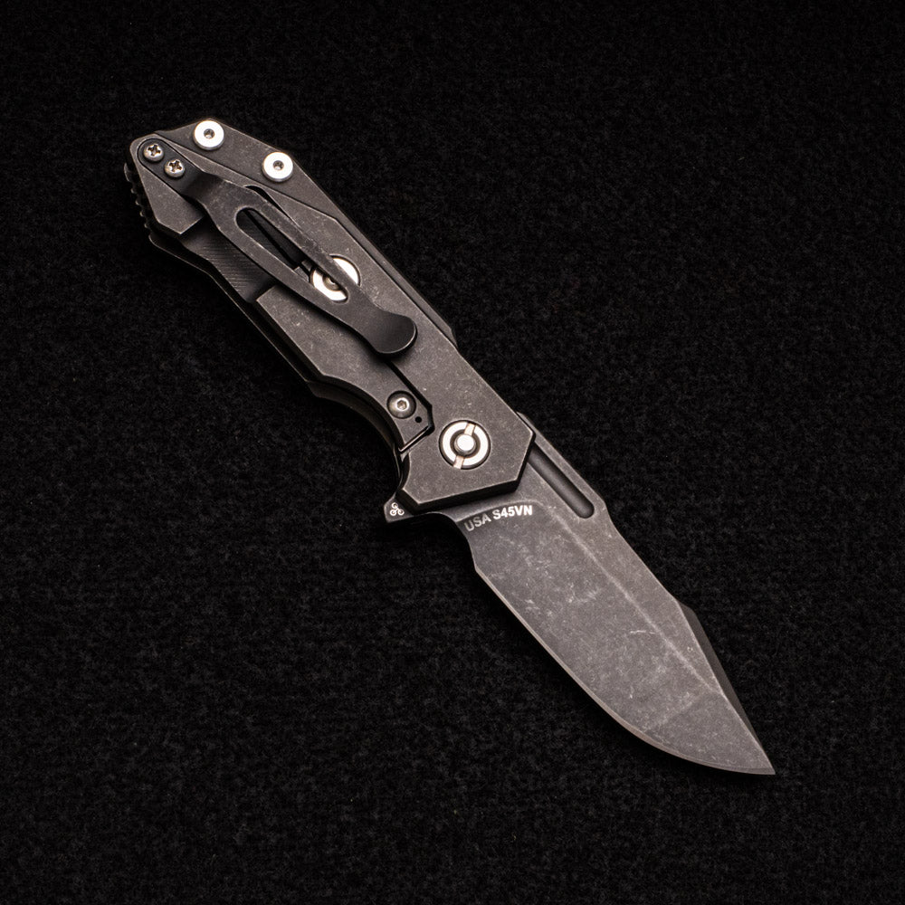 Hinderer Knives Halftrack - Harpoon Spanto S45VN Blade - Tri-way - Battle Black