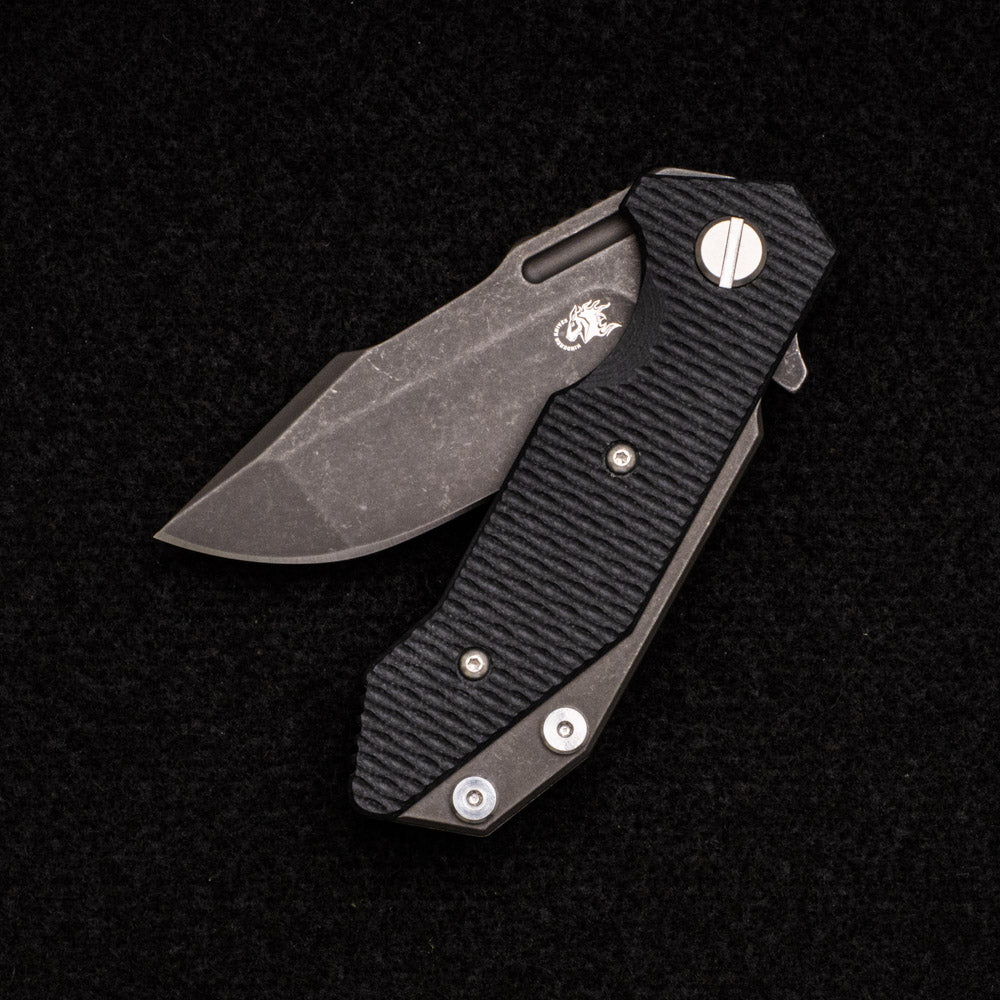 Hinderer Knives Halftrack - Harpoon Spanto S45VN Blade - Tri-way - Battle Black