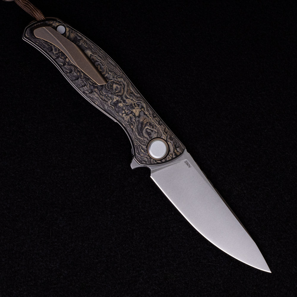 SHIROGOROV F3 TERRUS – SPECIAL EDITION – “RARE EARTH” TECHNOCARBO HANDLE – S90V BLADE – MRBS