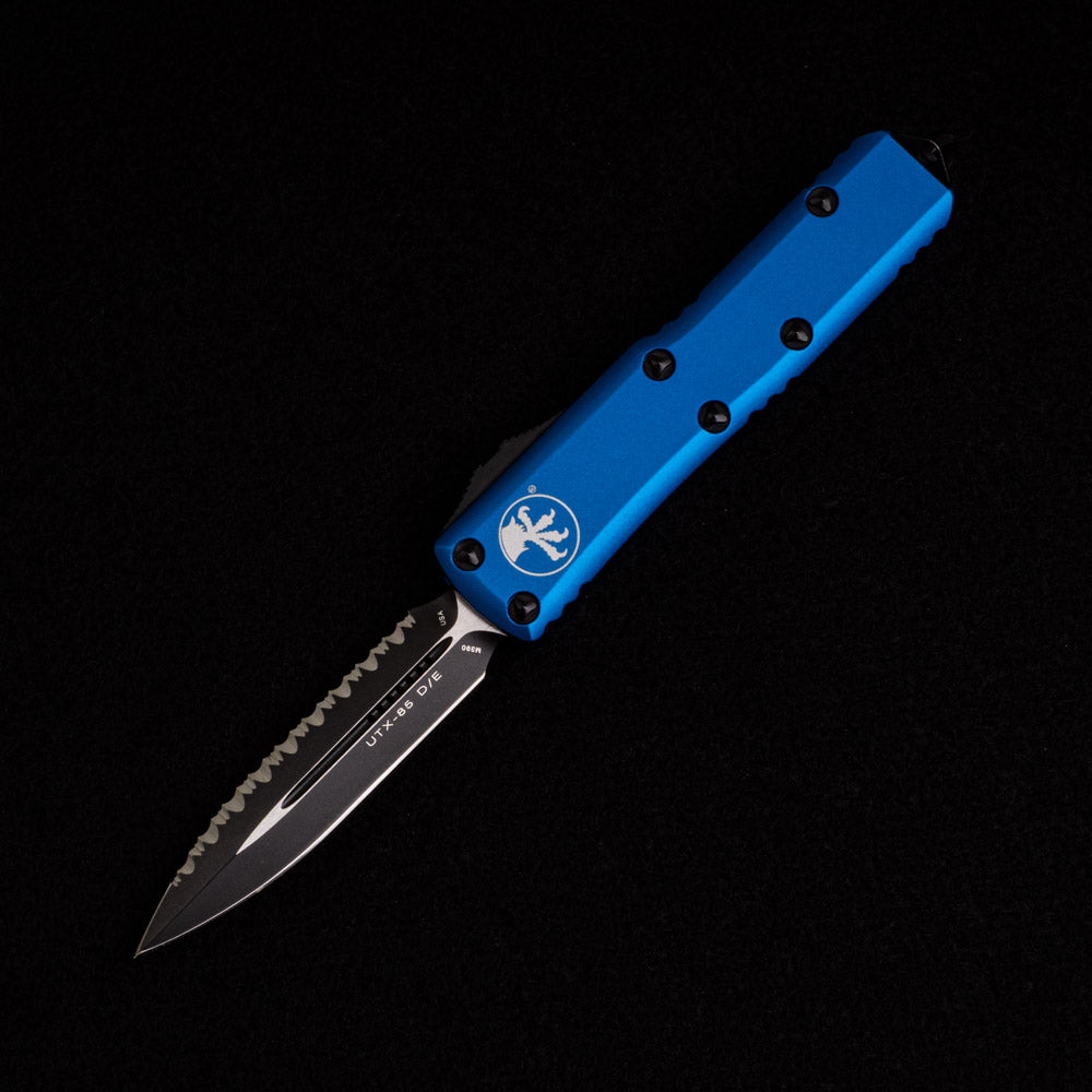 MICROTECH UTX-85 D-E BLUE FULL SERRATED 232-3 BL