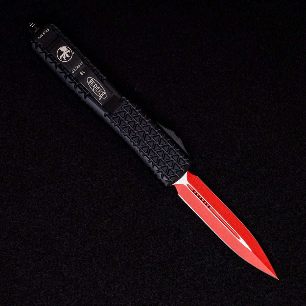 Microtech Ultratech Signature Series D-E Tri-Grip SL Red Standard 122-1 SL