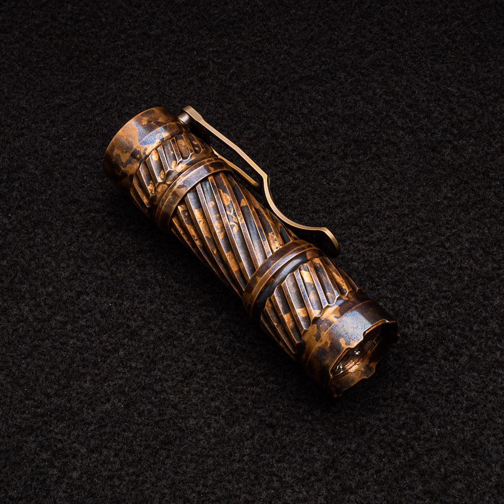 Ti2 Design Pele Antique Copper Twisted Flashlight