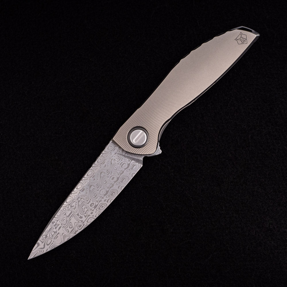 Shirogorov Custom Division NeOn with Damasteel Blade