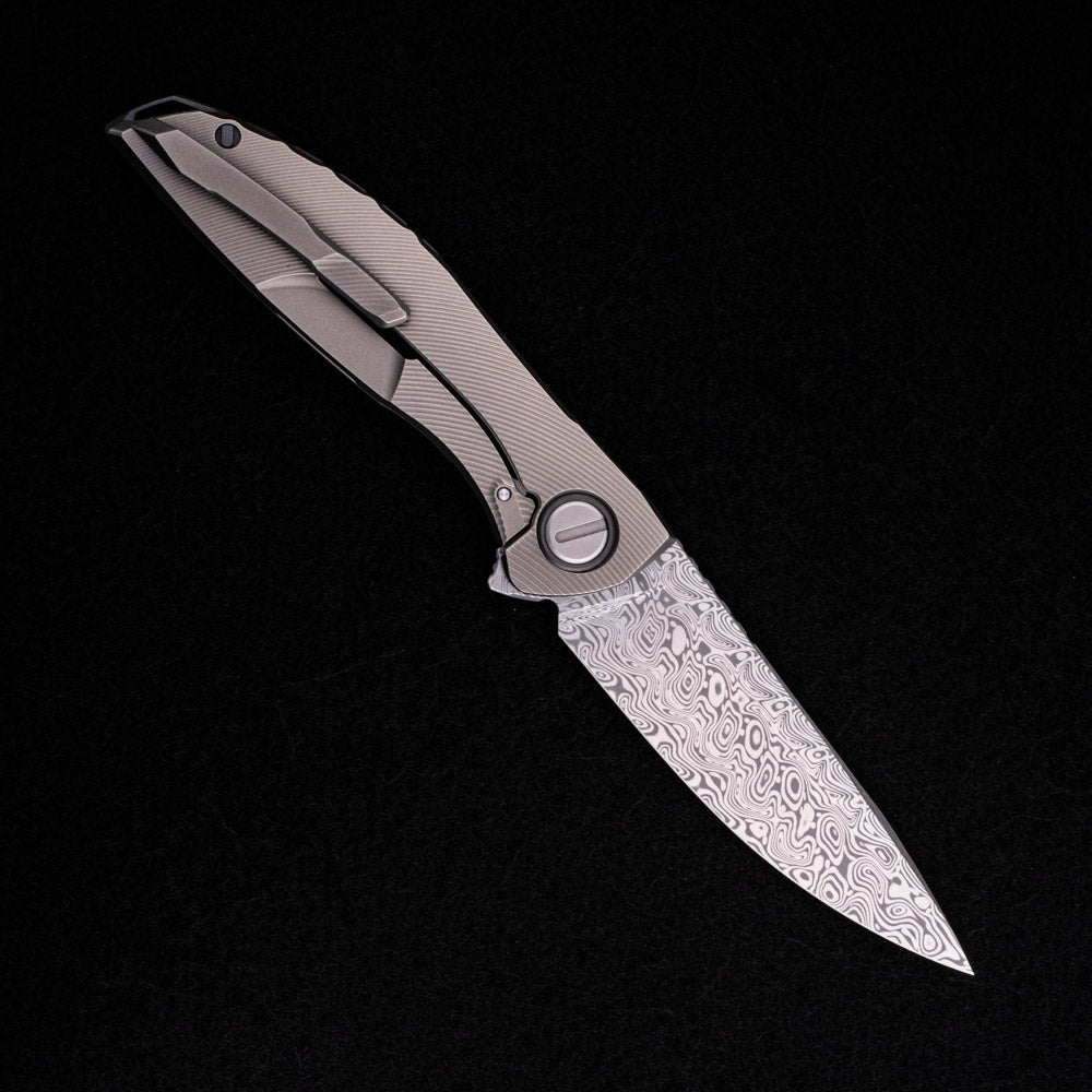 Shirogorov Custom Division NeOn with Damasteel Blade