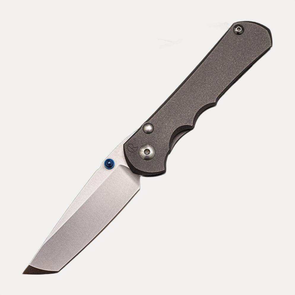 CHRIS REEVE LARGE INKOSI TANTO - BLUE DOUBLE THUMB LUGS - S35VN BLADE