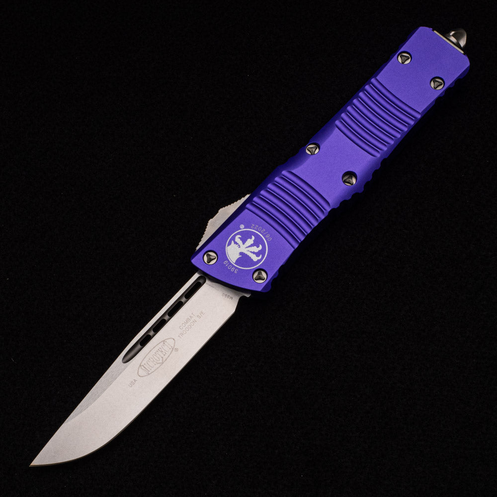 MICROTECH COMBAT TROODON – S-E PURPLE STONEWASH STANDARD 143-10 PU