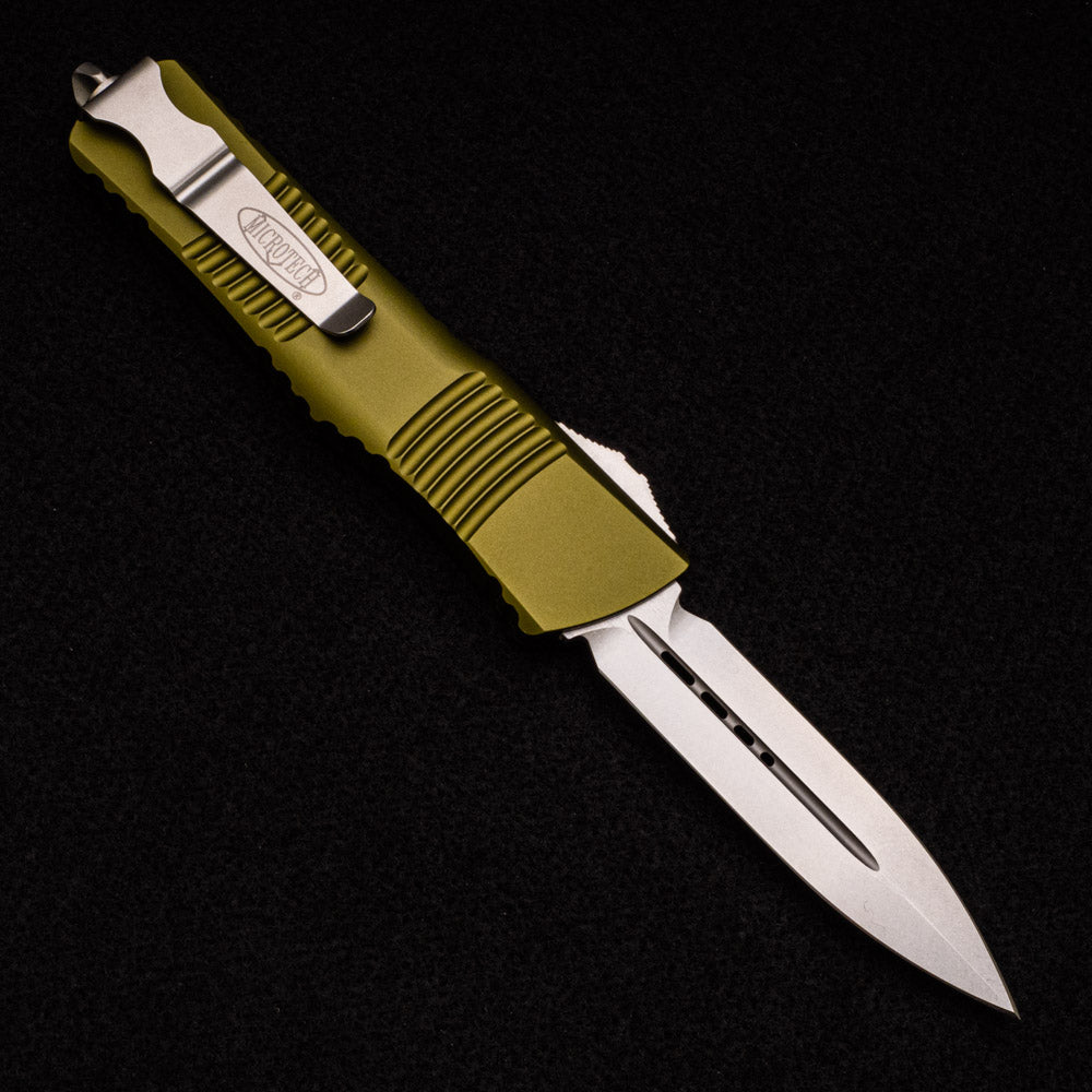 MICROTECH COMBAT TROODON – D-E OD GREEN STONEWASH STANDARD 142-10 OD