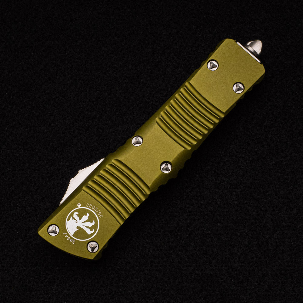 MICROTECH COMBAT TROODON – D-E OD GREEN STONEWASH STANDARD 142-10 OD