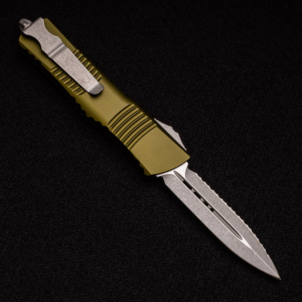 MICROTECH COMBAT TROODON – D-E OD GREEN APOCALYPTIC FULL SERRATED 142-12 APOD