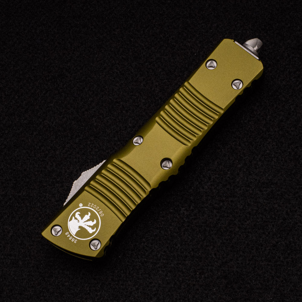 MICROTECH COMBAT TROODON – D-E OD GREEN APOCALYPTIC FULL SERRATED 142-12 APOD