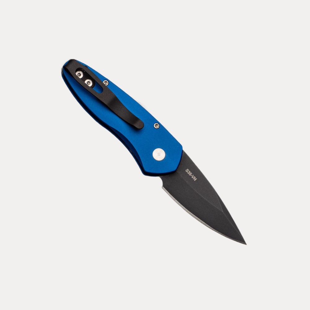 Pro-Tech Knives Sprint - Blue Aluminum Handle - Black S35VN Blade - 2907-BLUE