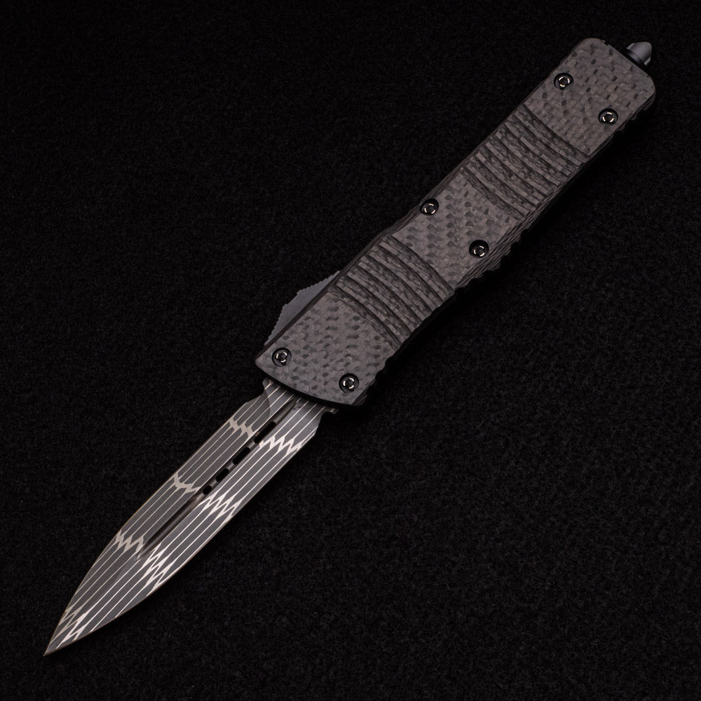 MICROTECH COMBAT TROODON – D-E SIGNATURE SERIES – CARBON FIBER TOP – RINGED HARDWARE 142-16 CFS