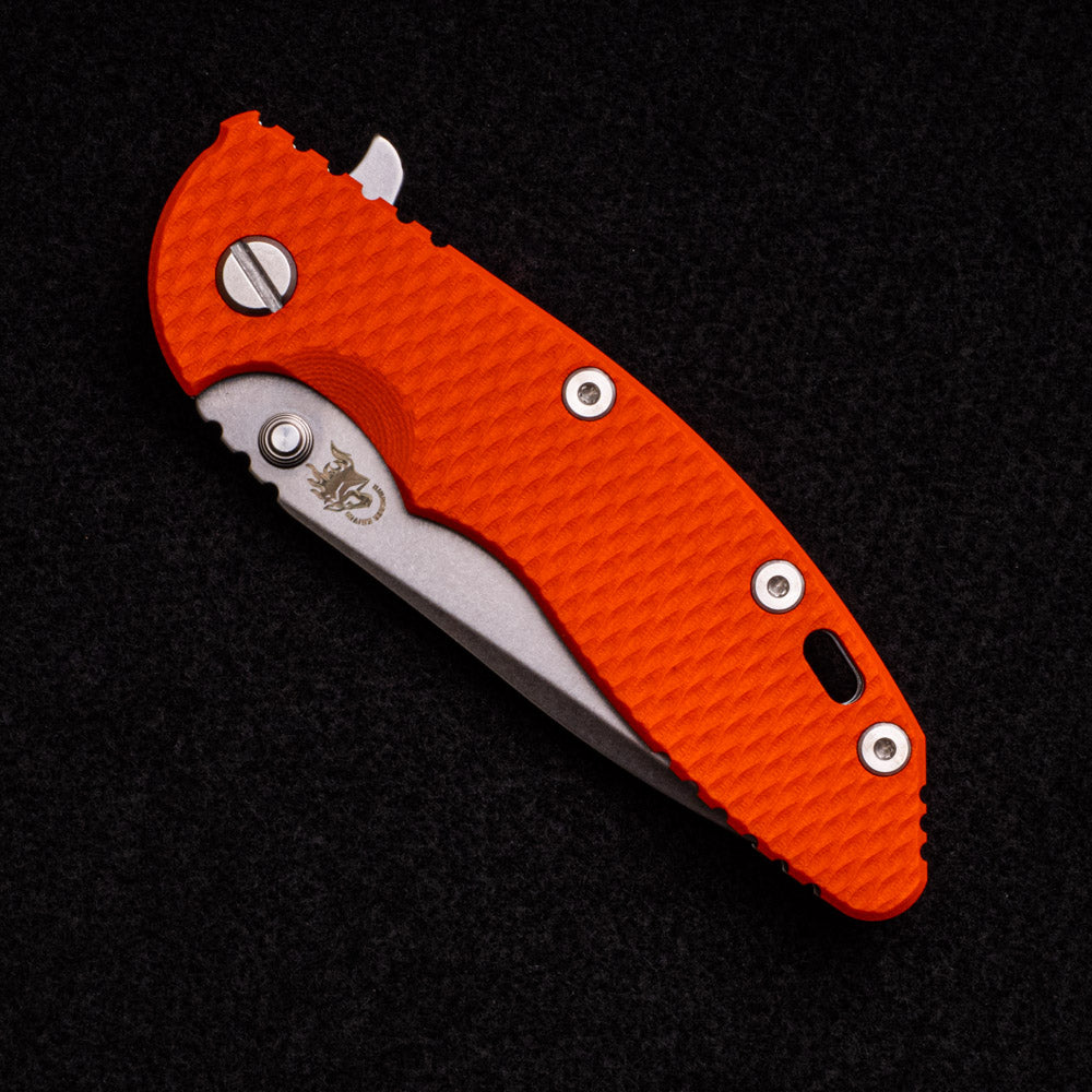 Hinderer Knives XM-18 3.5″ – S45VN Spanto – Tri-Way – Stonewash – Orange G10