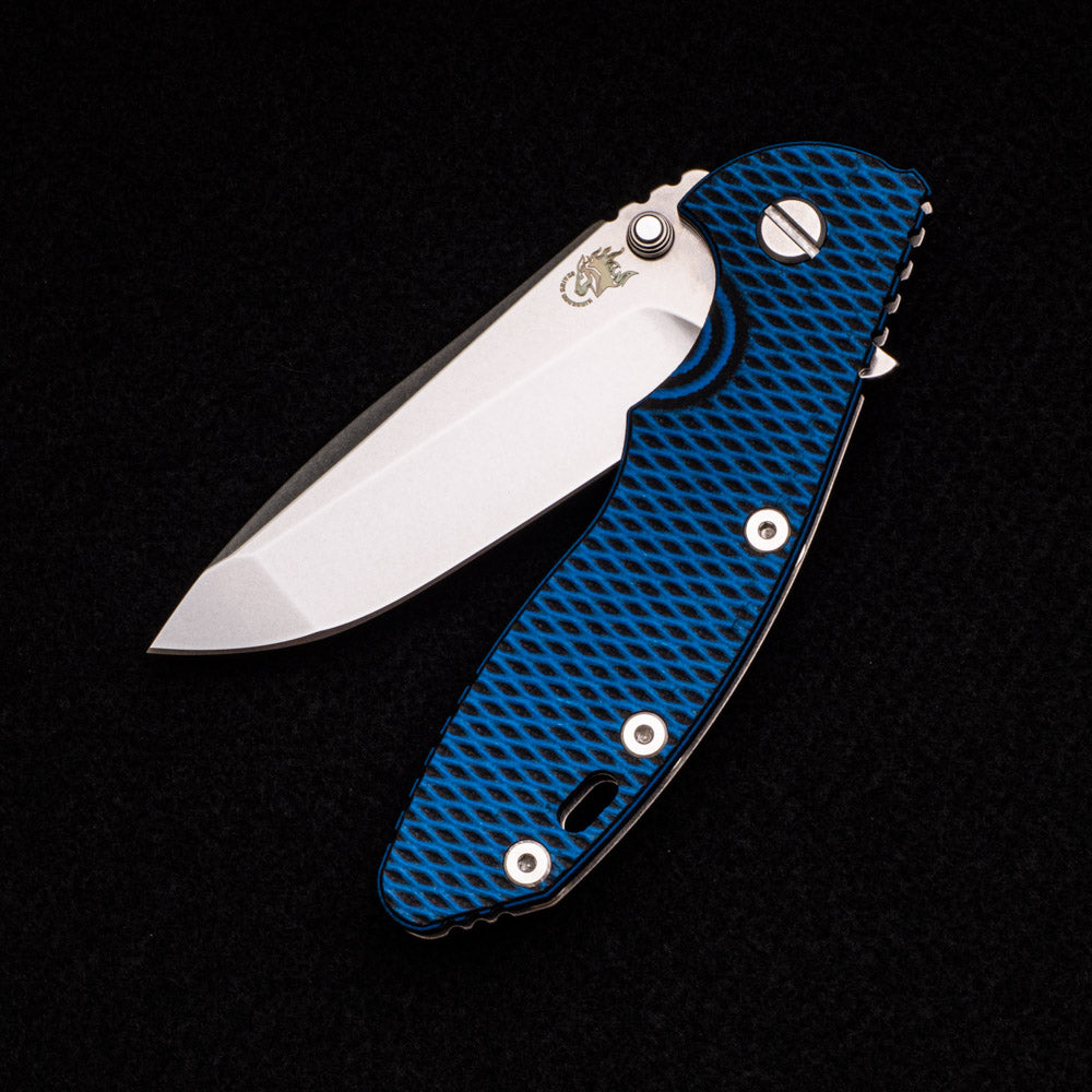 Hinderer Knives XM-18 3.5″ – S45VN Spanto – Tri-Way – Stonewash – Blue-Black G10