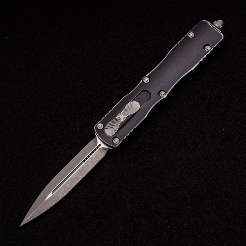 Microtech Dirac Delta D-E Distressed Black Apocalyptic Standard 227-10 DBK