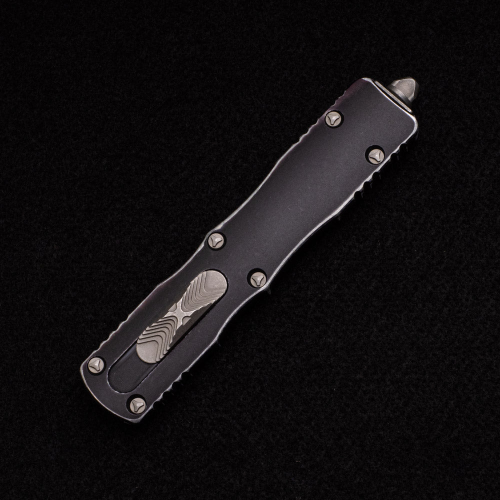 Microtech Dirac Delta D-E Distressed Black Apocalyptic Standard 227-10 DBK