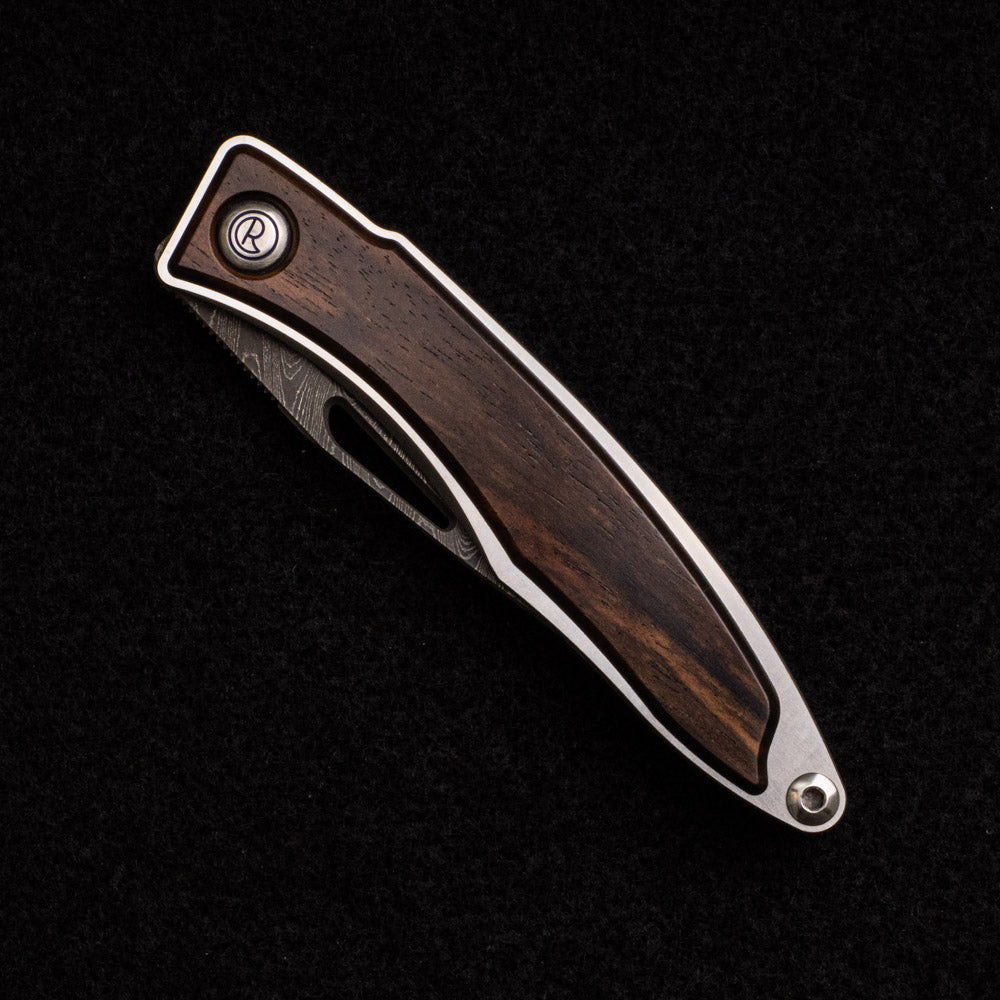 CHRIS REEVE MNANDI MACASSAR EBONY INLAY BOOMERANG BLADE