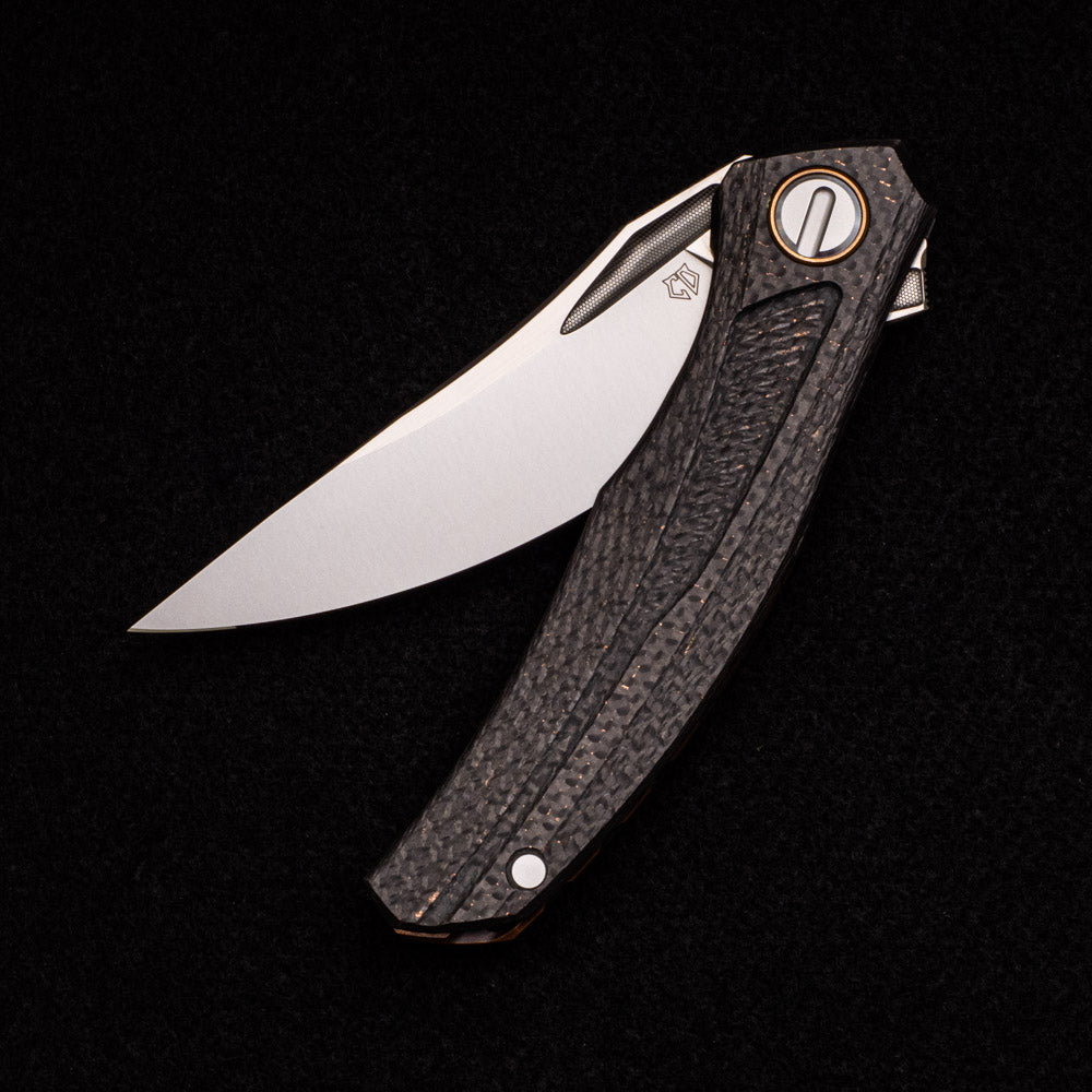 Shirogorov Custom Division Quantum Bronze – Lightning strike Carbon Fiber Handles – Vanadis 10 Blade – RBS