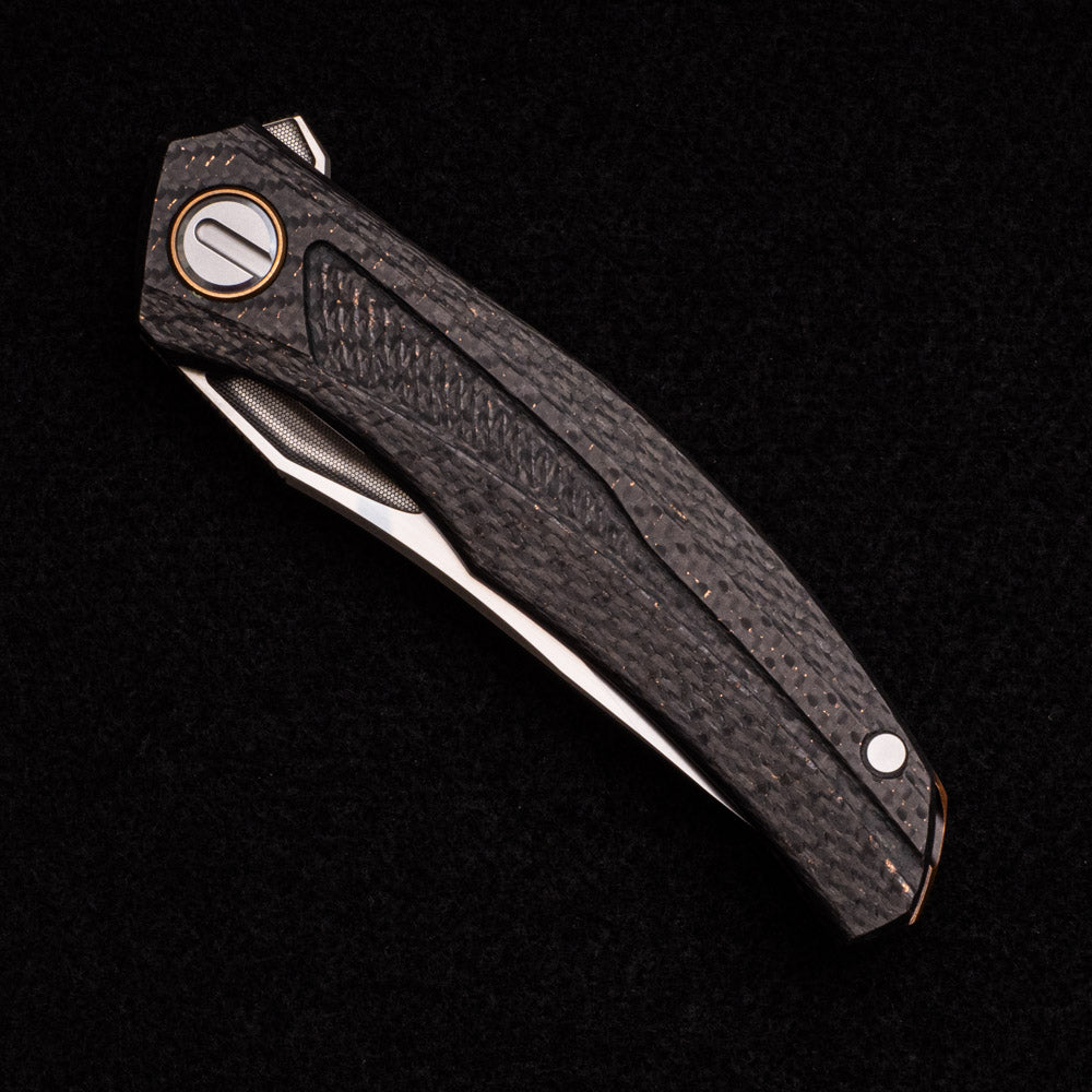 Shirogorov Custom Division Quantum Bronze – Lightning strike Carbon Fiber Handles – Vanadis 10 Blade – RBS