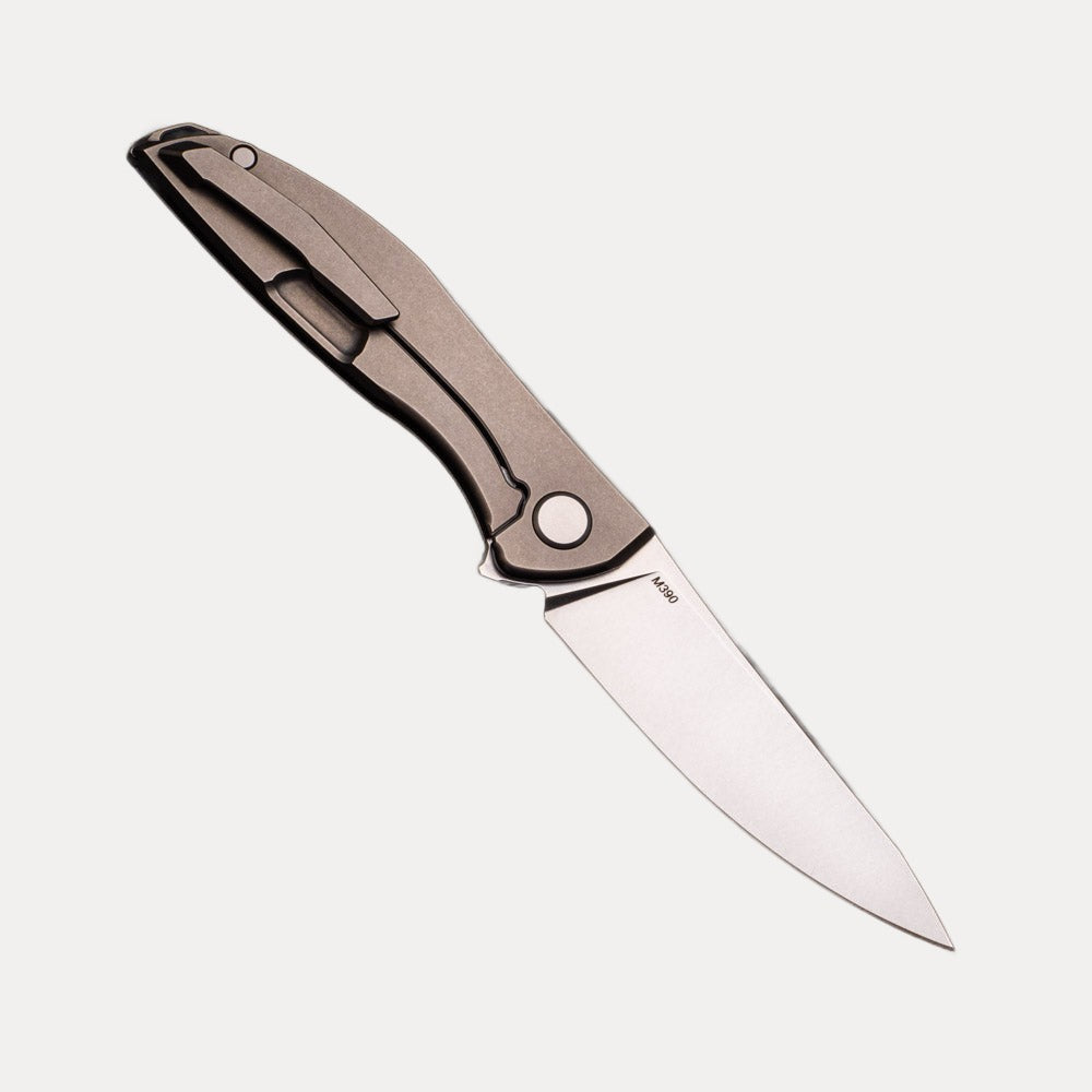 Shirogorov NeOn Zero – M390 BLADE – TITANIUM HANDLE – MRBS