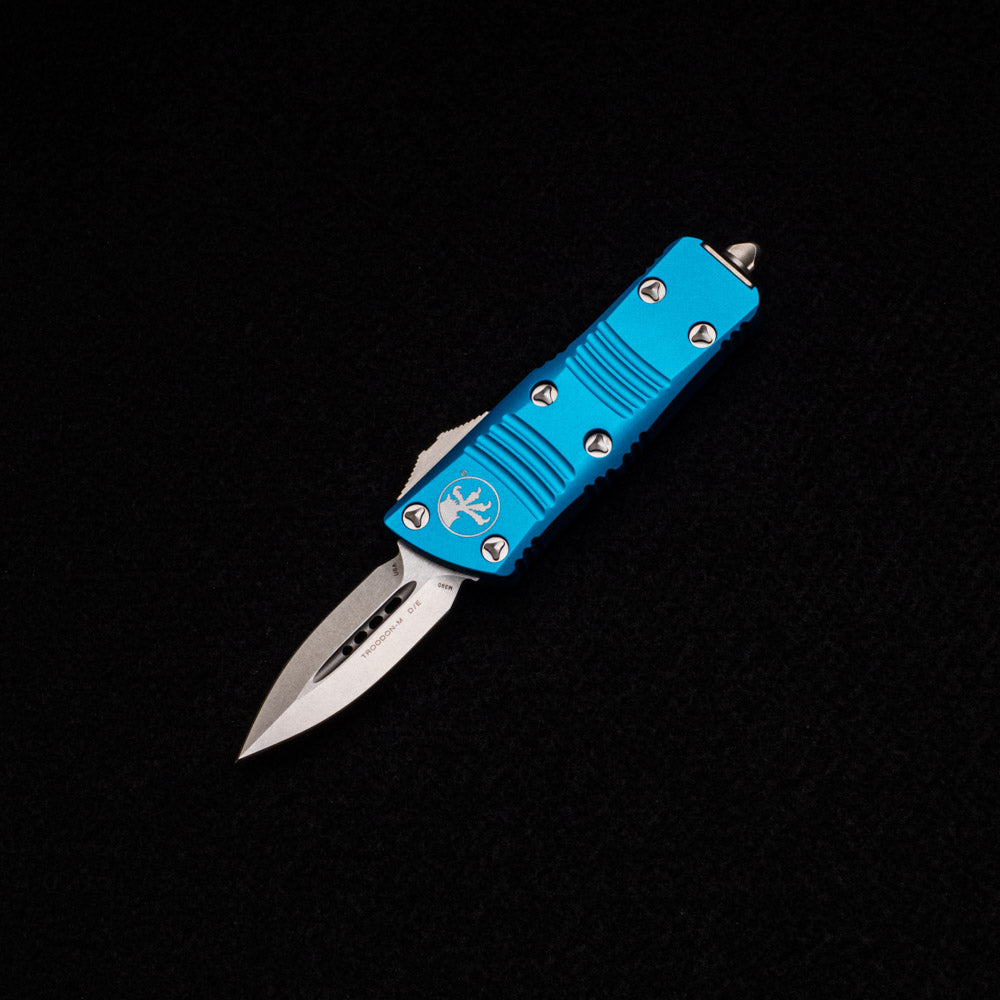 Microtech Troodon Mini – D-E Turquoise Stonewashed Standard 238-10 TQ