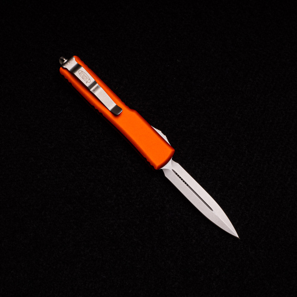 MICROTECH UTX-70 D-E ORANGE STONEWASH STANDARD – M390 BLADE – 147-10 OR