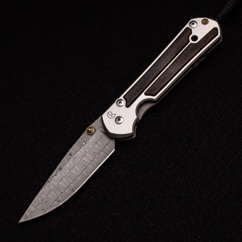 Chris Reeve Large Sebenza 21 – Macassar Ebony Inlay – Basketweave Blade