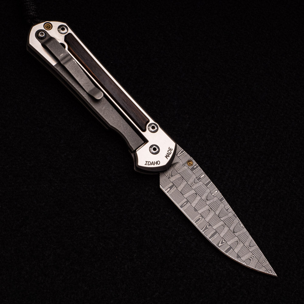 Chris Reeve Large Sebenza 21 – Macassar Ebony Inlay – Basketweave Blade