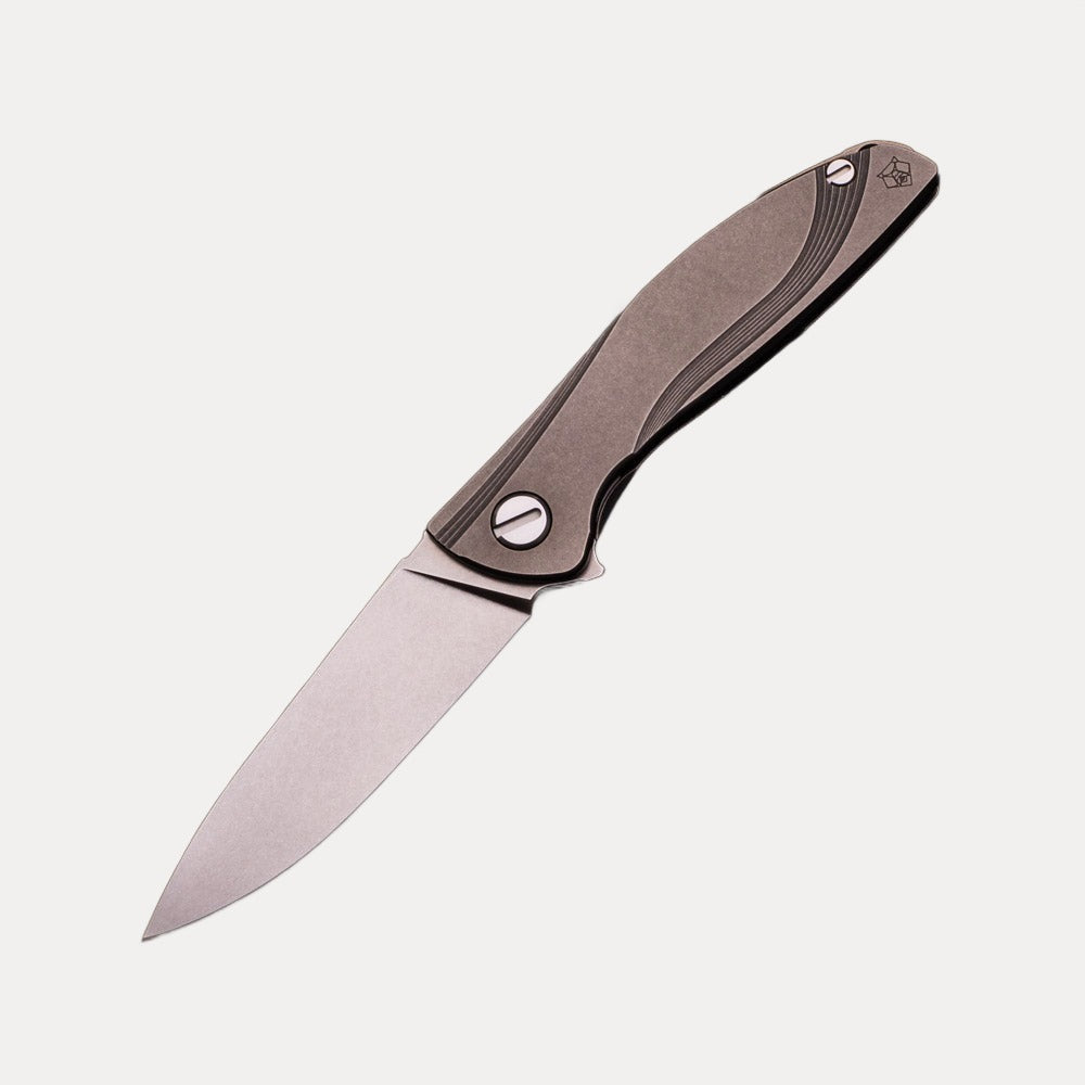 Shirogorov NeOn Lite – M390 BLADE – TITANIUM HANDLE – MRBS