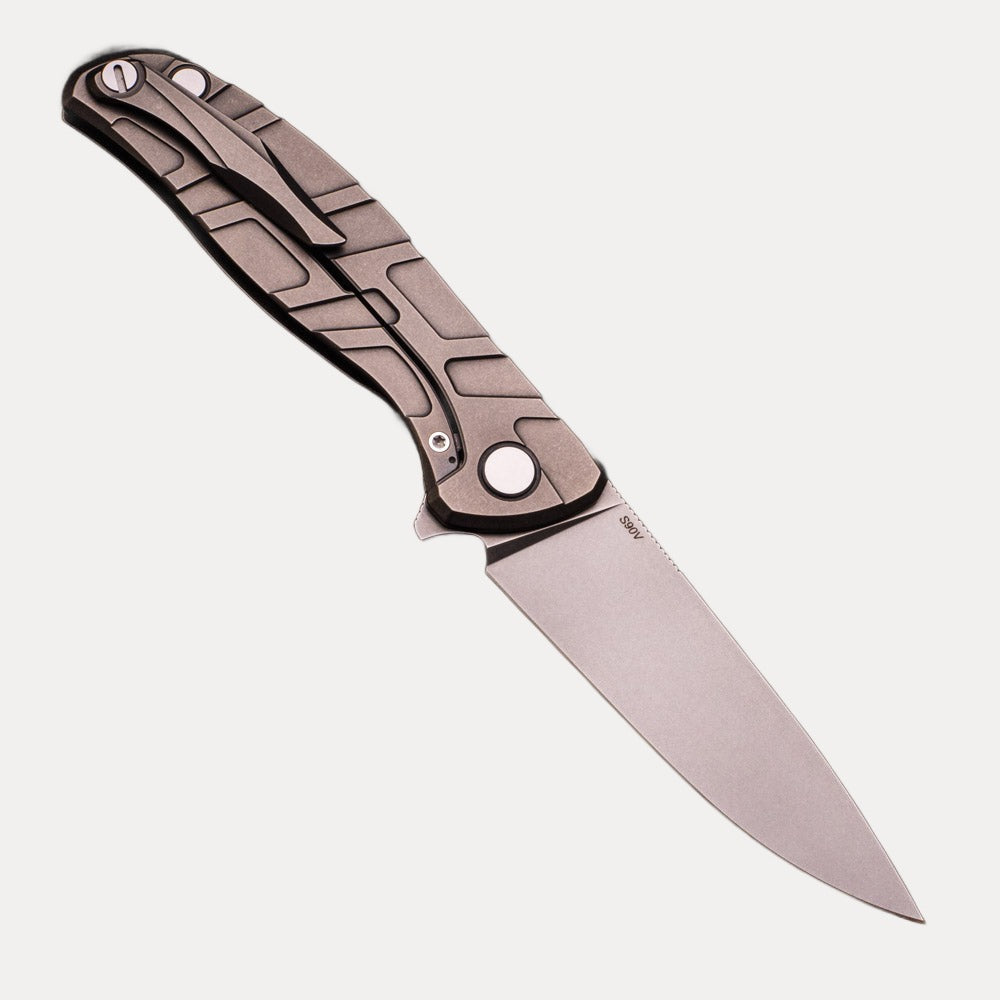 Shirogorov F95 T Pattern – Titanium Handle – S90V Blade – SRB