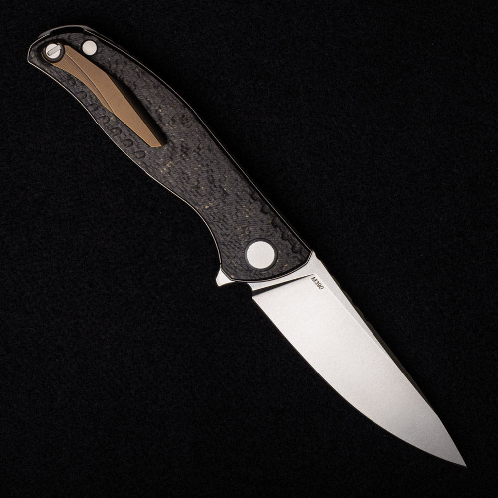 SHIROGOROV F3 NS – M390 Blade – Bronze Carbon Fiber Handle – MRBS