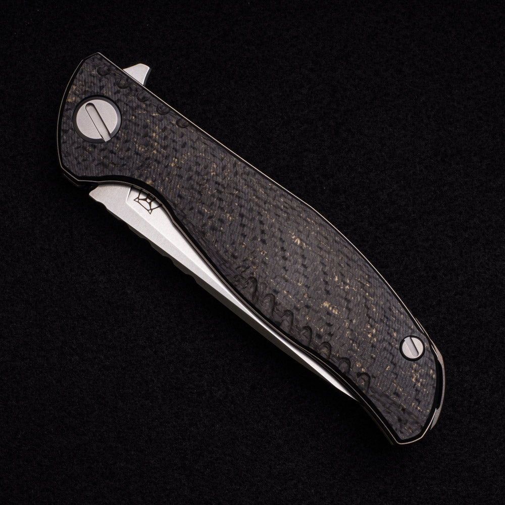 SHIROGOROV F3 NS – M390 Blade – Bronze Carbon Fiber Handle – MRBS