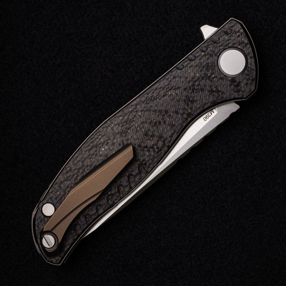 SHIROGOROV F3 NS – M390 Blade – Bronze Carbon Fiber Handle – MRBS