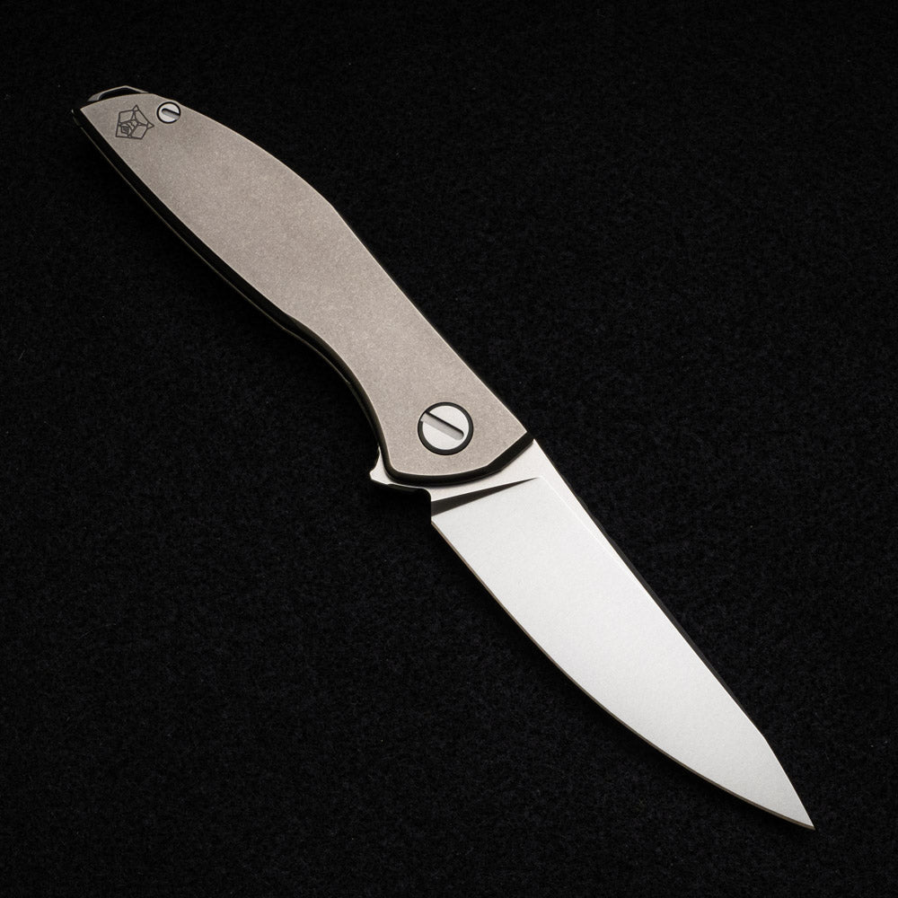 Shirogorov NeOn Zero Lefty – M390 BLADE – TITANIUM HANDLE – MRBS