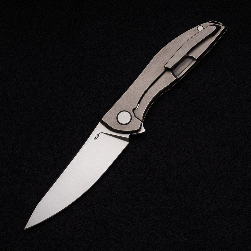 Shirogorov NeOn Zero Lefty – M390 BLADE – TITANIUM HANDLE – MRBS