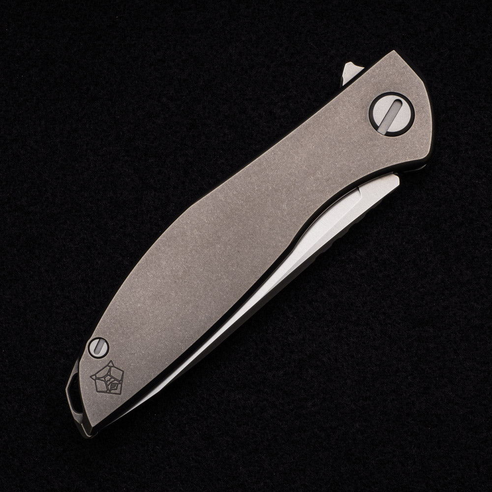 Shirogorov NeOn Zero Lefty – M390 BLADE – TITANIUM HANDLE – MRBS