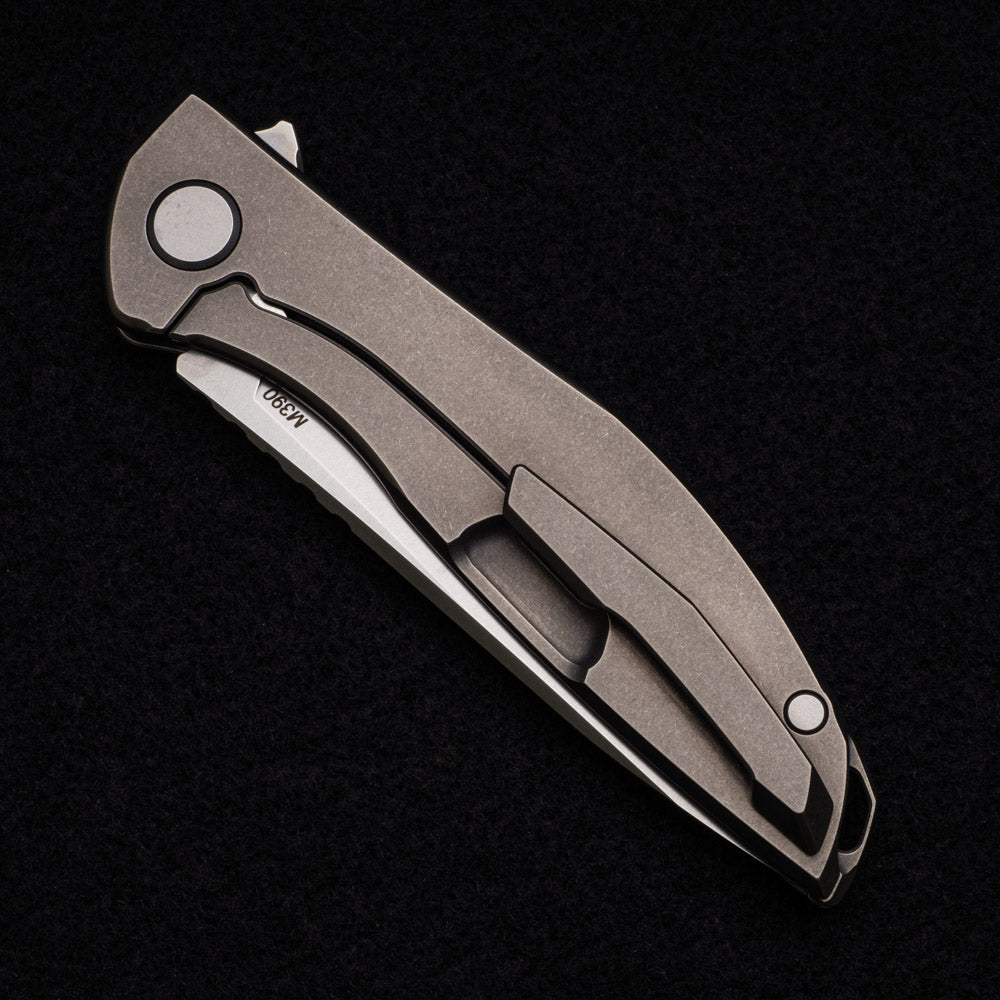 Shirogorov NeOn Zero Lefty – M390 BLADE – TITANIUM HANDLE – MRBS