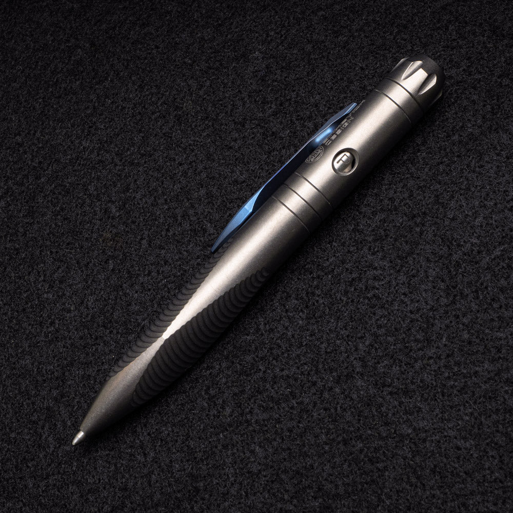 Shirogorov - Sinkevich Design Titanium Clip-Action Tool Pen – Stonewashed