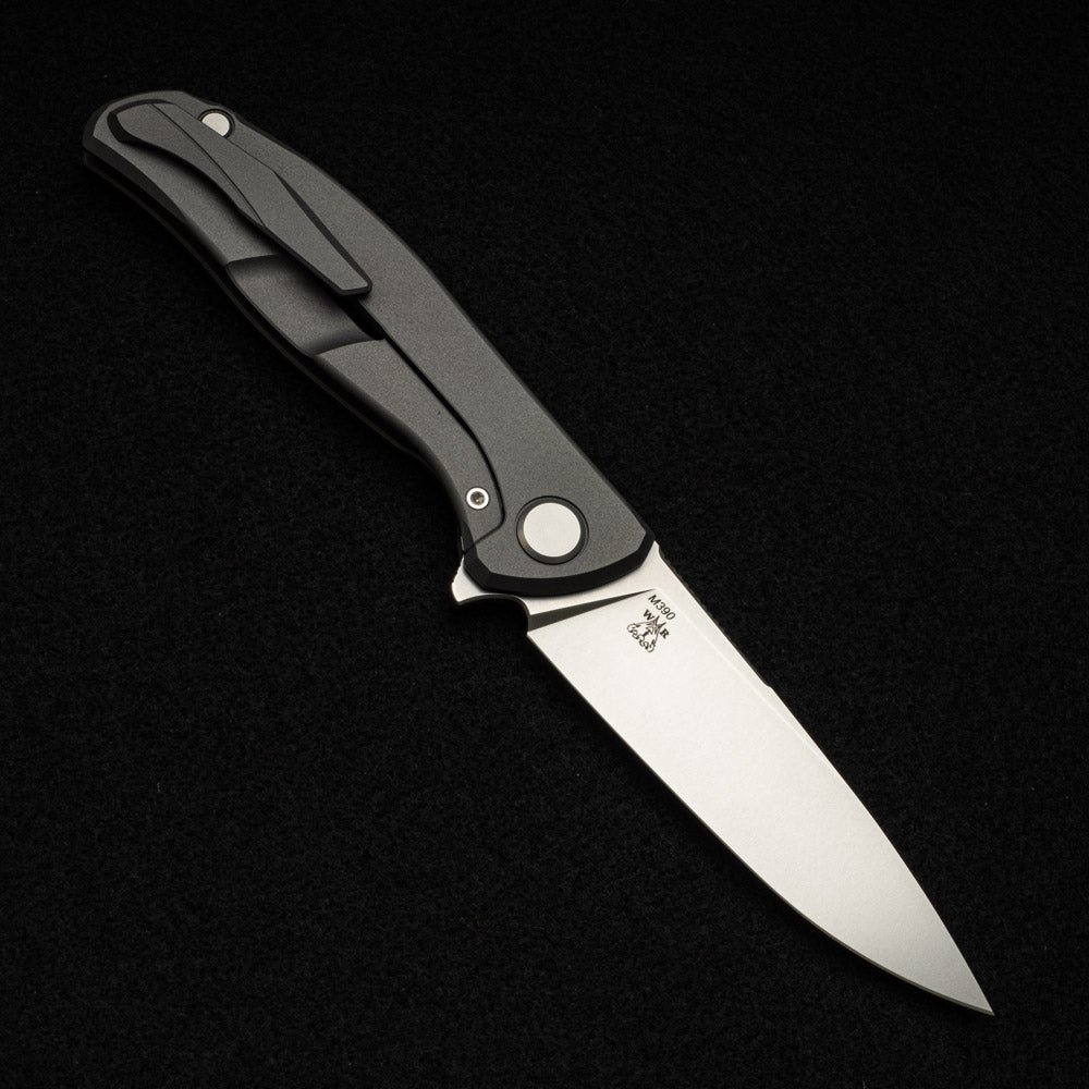 SHIROGOROV KNIVES - WR BLADEWORKS "HYDRONIAN" F95 FLIPPER - M390 BLADE - TITANIUM HANDLE - MRBS