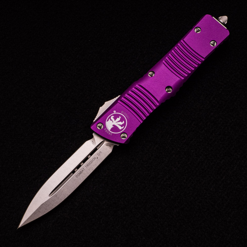 MICROTECH COMBAT TROODON – D-E VIOLET STONEWASH STANDARD 142-10 VI