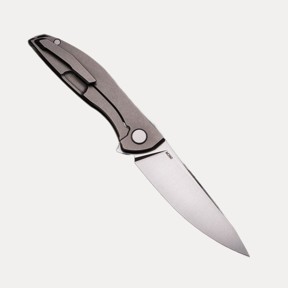 Shirogorov NeOn Zero – M390 BLADE – TITANIUM HANDLE – MRBS