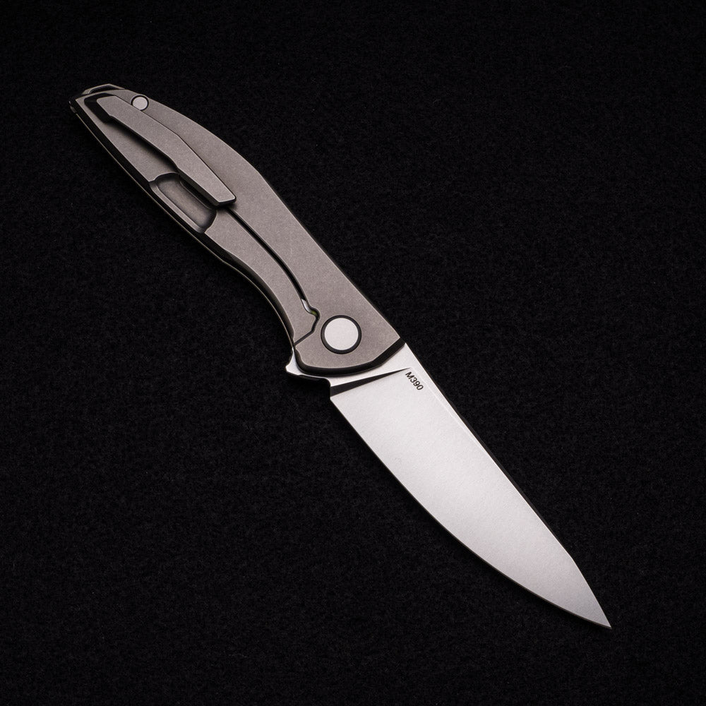 Shirogorov NeOn Zero – M390 BLADE – TITANIUM HANDLE – MRBS