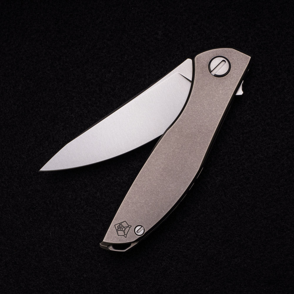 Shirogorov NeOn Zero – M390 BLADE – TITANIUM HANDLE – MRBS