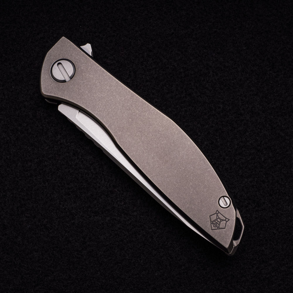 Shirogorov NeOn Zero – M390 BLADE – TITANIUM HANDLE – MRBS