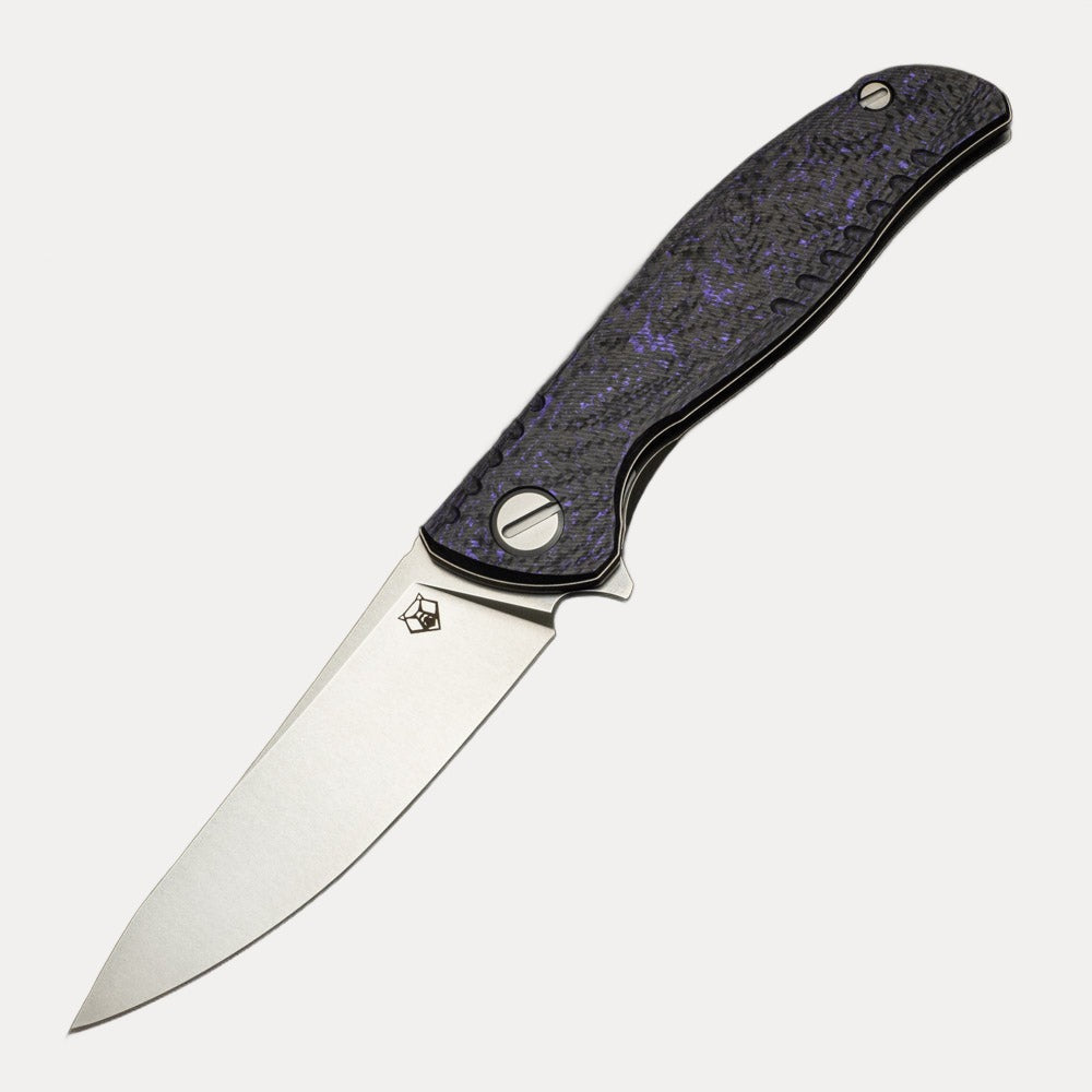 SHIROGOROV F3 NS - M390 Blade - Purple Carbon Fiber Handle - MRBS