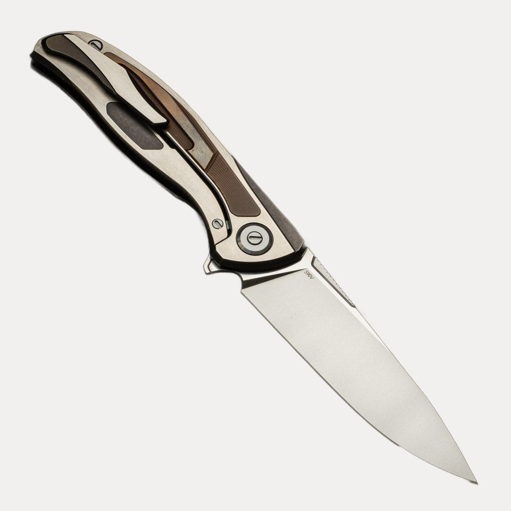 SHIROGOROV "LIMITED EDITION" F95 10TH ANNIVERSARY - S90V BLADE - TITANIUM HANDLE - WASHERS