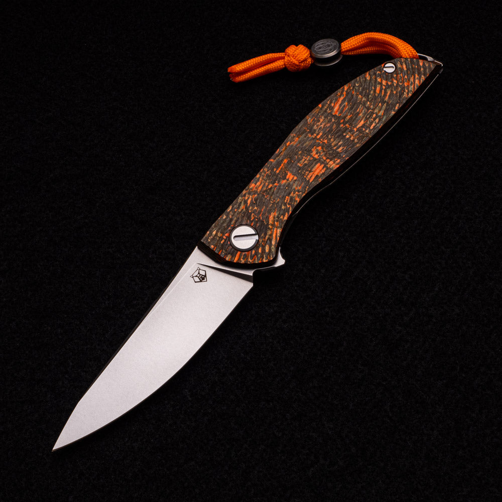 SHIROGOROV HATION ZERO – HALLOWEEN SPECIAL EDITION – M390 BLADE – ORANGE TECHNOCARBO – MRBS