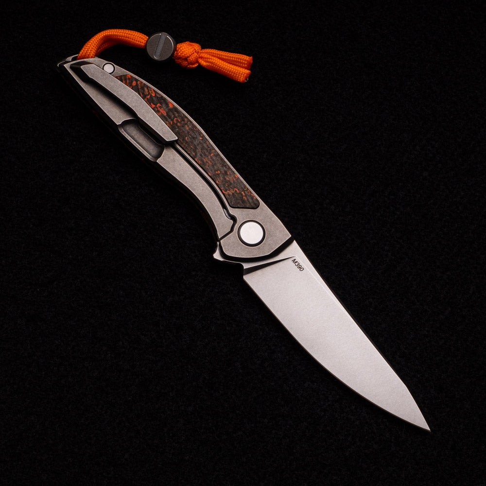 SHIROGOROV HATION ZERO – HALLOWEEN SPECIAL EDITION – M390 BLADE – ORANGE TECHNOCARBO – MRBS